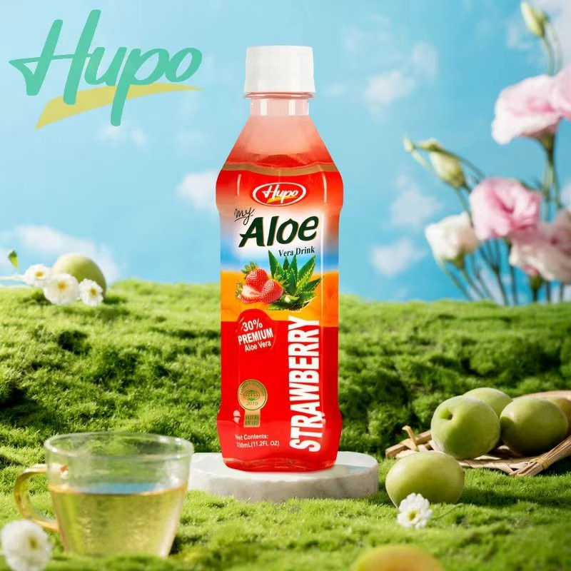 Low Price Low Sugar Strawberry Flavour Aloe Vera Drink Fruit Juice