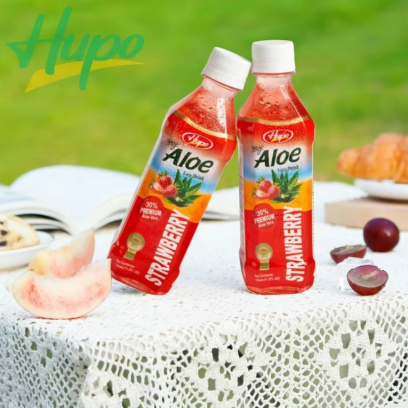 Low Price Low Sugar Strawberry Flavour Aloe Vera Drink Fruit Juice