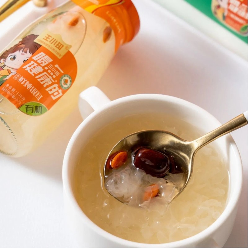 Natural Organic Fresh-Stewed Tremella Moisturizes Skin & Boosts Immunity with Plant Collagen