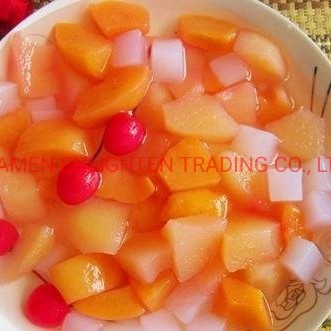 Easy Open Glass Jarred Fruits Cocktail in Light Syrup