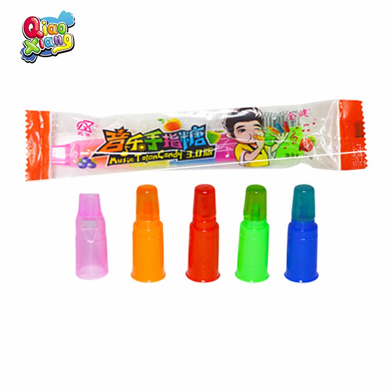 Wholesale Selling Music Finger Candy Funny Hard Lollipop Fruit Flavored Candy