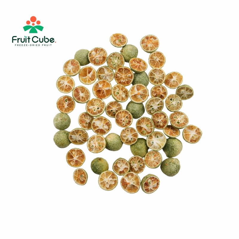 High Quality Fd Green Kumquat, 100% Natural Freeze Dried Fruit, Factory Direct Wholesale for Food Manufacturing