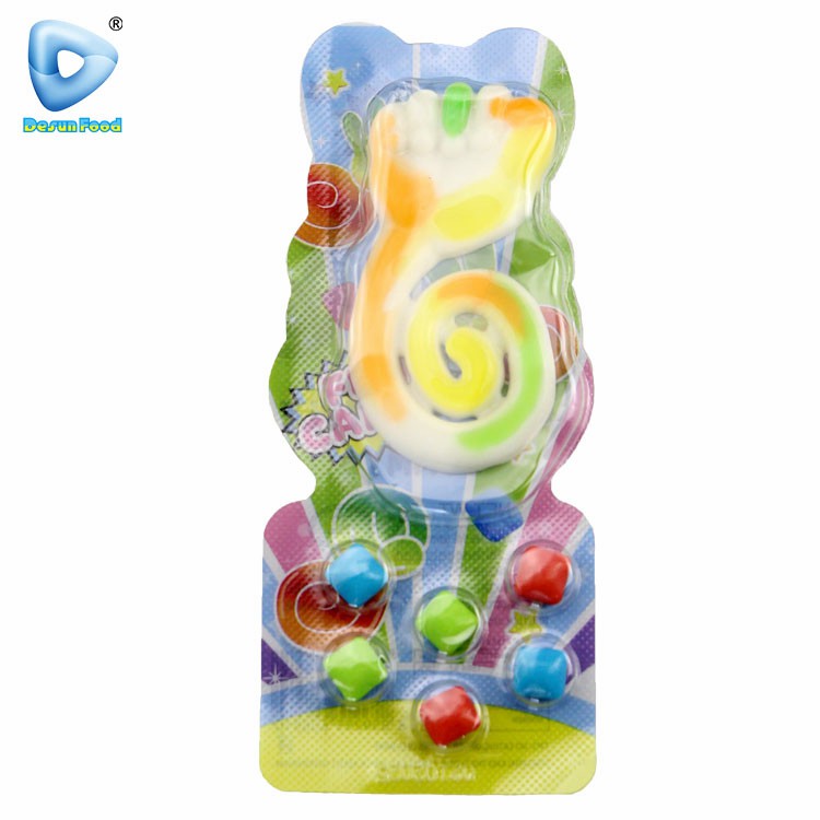 Hot Selling Yummy Rock Paper Scissors Gummy Soft Candy with Bubble Gum for Kids