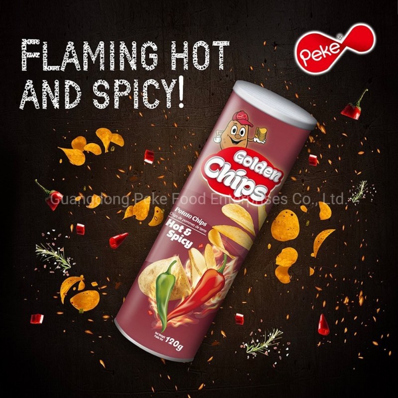 Peke Pringles and Lays Potato Chips in Tube