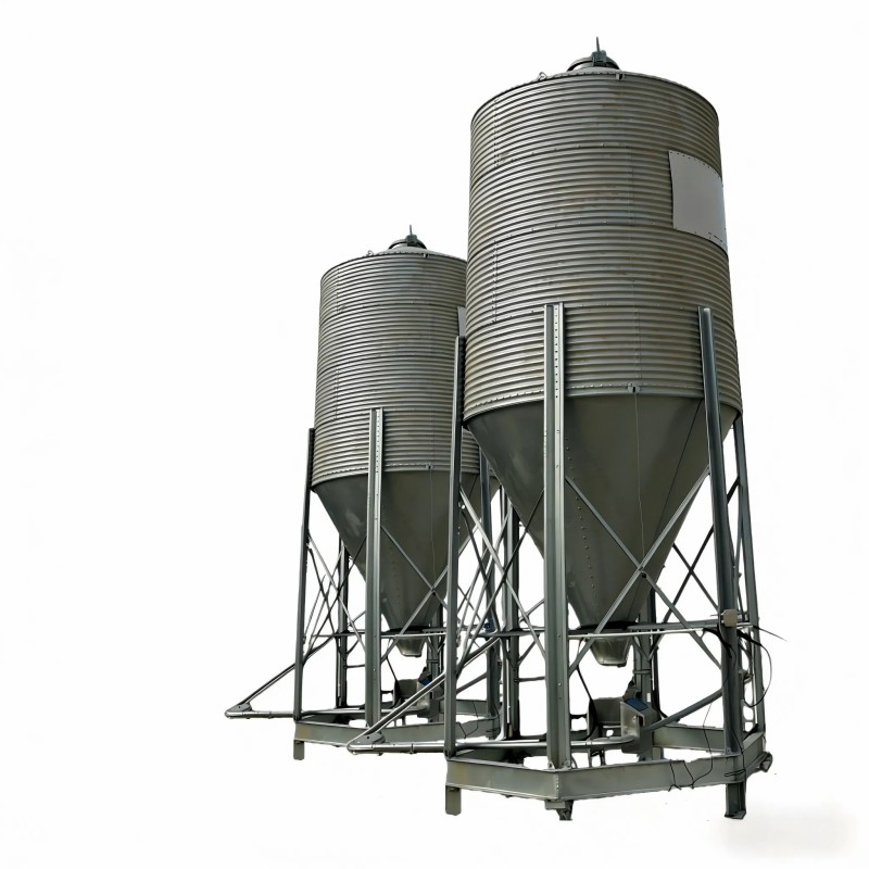 Hot DIP Galvanized Silo Feed Storage Hopper for Pig Farming Poultry Farming