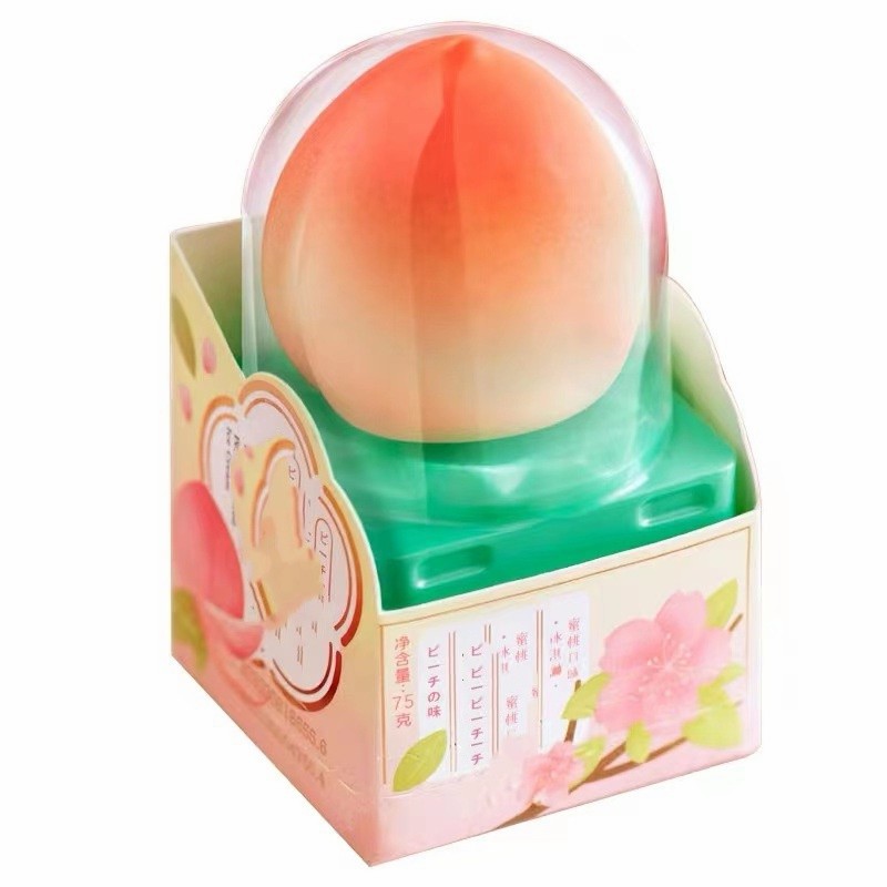 Peach Shape Vegan Ice Cream Peach Flavor Ice Cream OEM with Halal