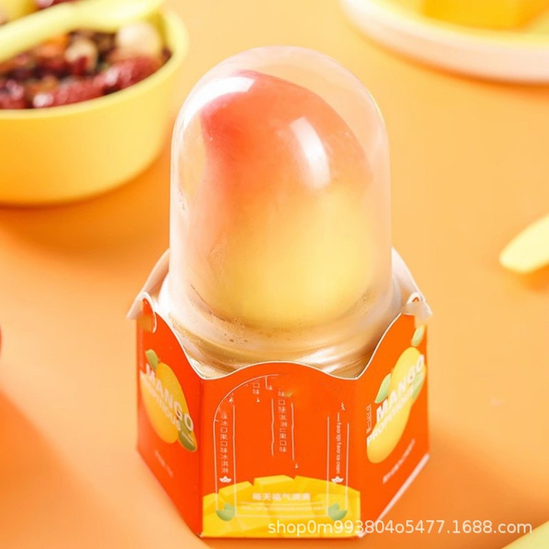 Peach Shape Vegan Ice Cream Peach Flavor Ice Cream OEM with Halal