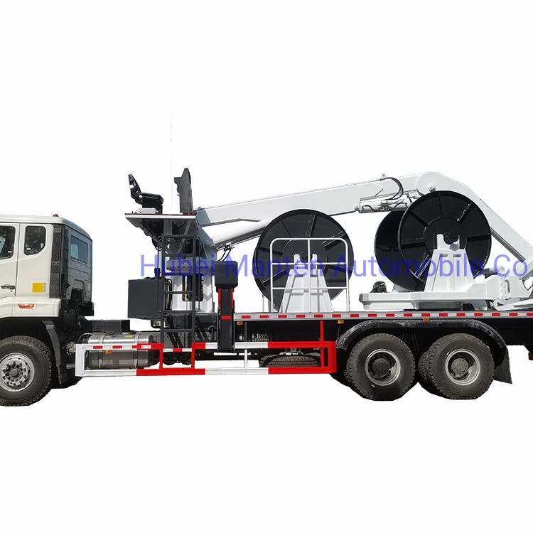 Mine Use Sinotruk HOWO Winch Cable Truck 371HP Rhd Ground Force Cable Puller Truck