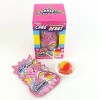 2-in-1 Round Flat Shaped Hard Lollipop with Popping Candy