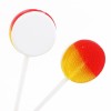 2-in-1 Round Flat Shaped Hard Lollipop with Popping Candy