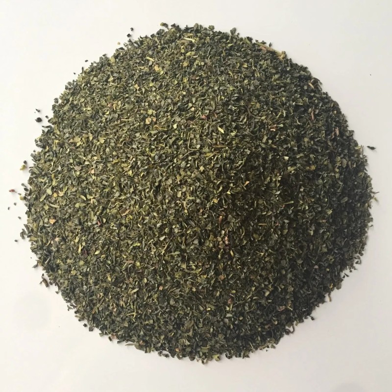 Green Tea Fannings Dust Rain Forest Organic 1.1-1.4mm for Tea Bags