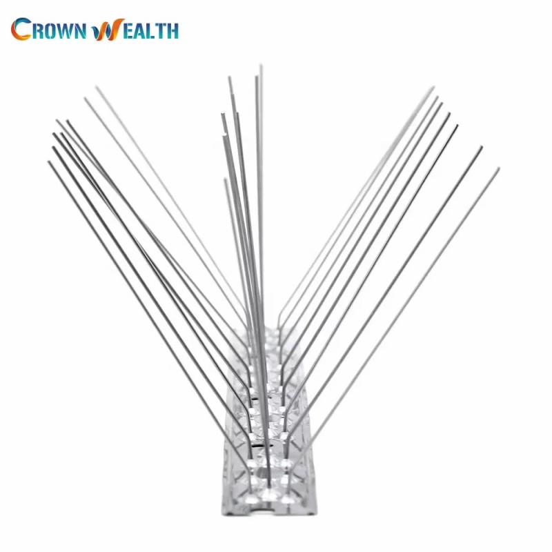 Birds Deterrent Control Stainless Steel Pins and Base Anti Pigeon Bird Spikes