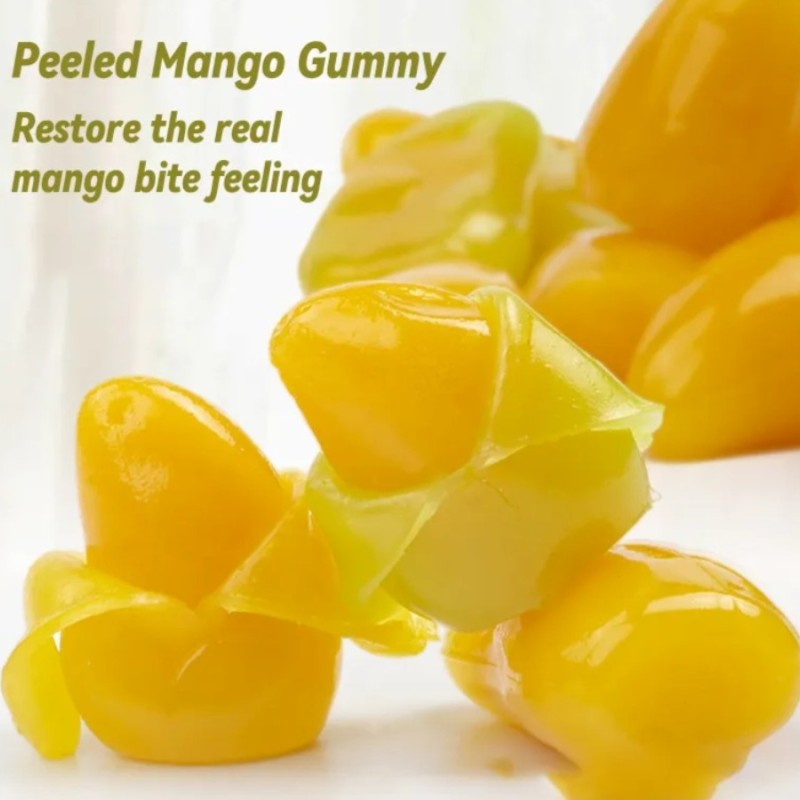 Halal Gummy Candy Fruity and Sweet Flavored Peeling Candy in Bulk Mango