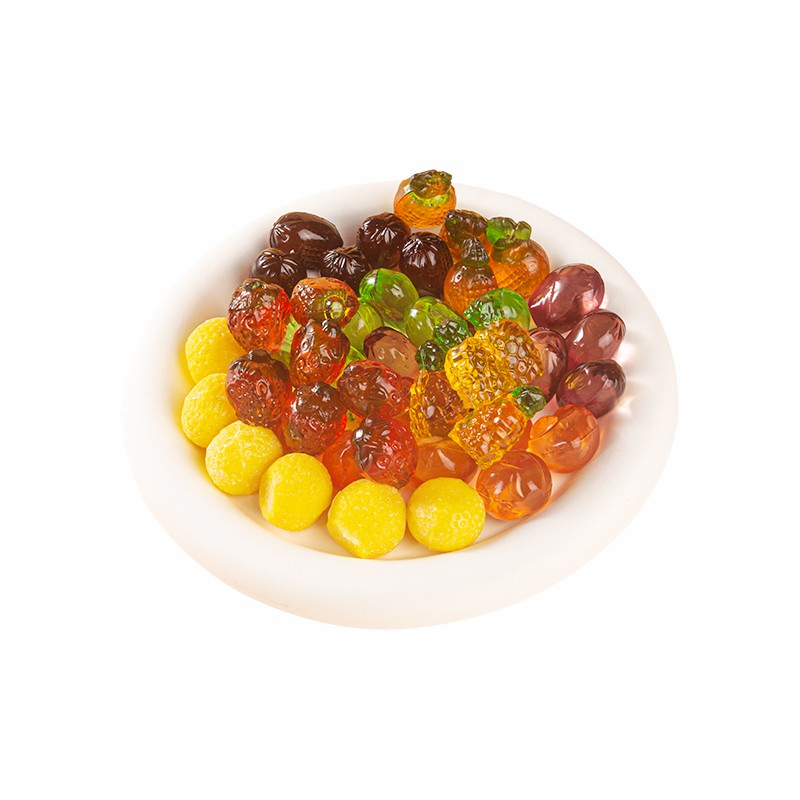 115g Square Box Peeling Gummy Individual Wrap Fruit Juice Soft Jelly Candy