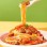 Children Spaghetti with Taiwan Style Gravy Sauce Fast Noodles
