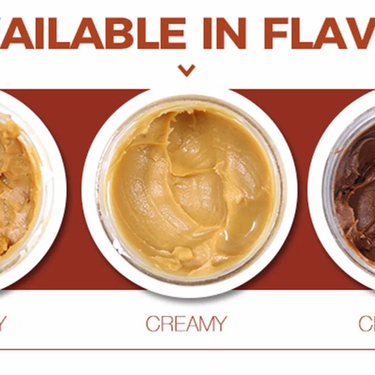 Factory OEM Halal Healthy No Additives No Sugar Bulk Natural Smooth Crunchy Creamy Chocolate Jam Jar Peanut Butter