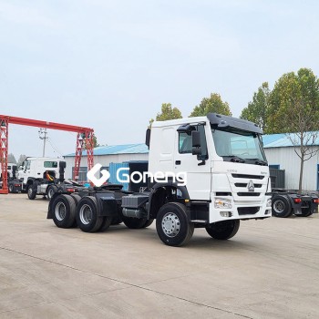 with Tow Fuel Tanker Used Sinotruck HOWO 371 380 420HP Chinese LHD Rhd Trucks Tractor 6X4 Trailer Head