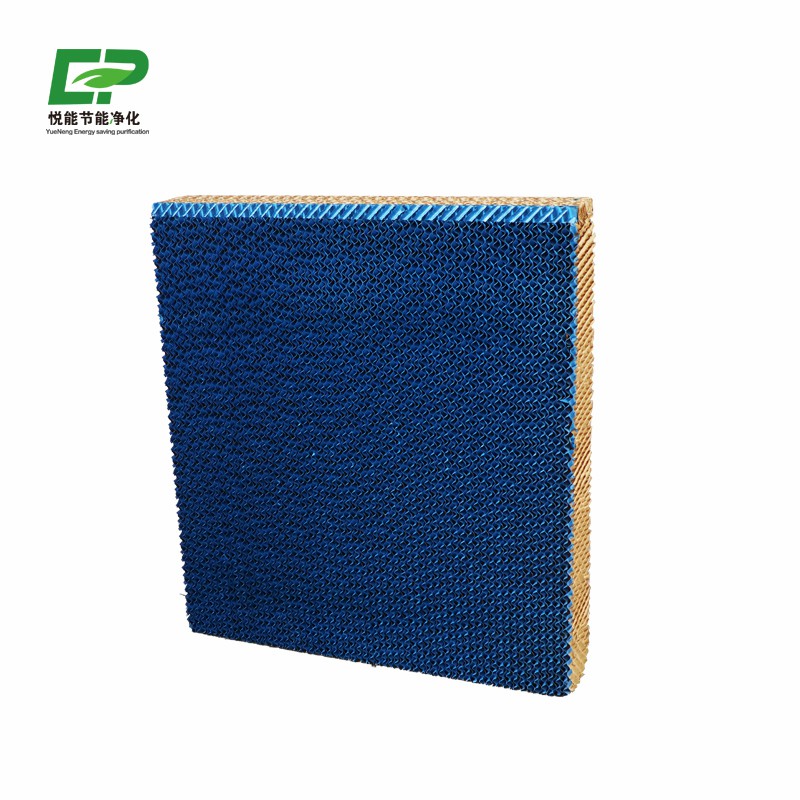 Blue Coated Broiler House Evaporative Cooling Pad Wall with Aluminum Frame