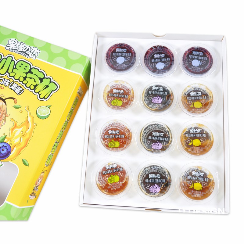 Honey Fruit Tea Cup, Lemon, Grapefruit Flavor, Jam Honey Tea (12cups)