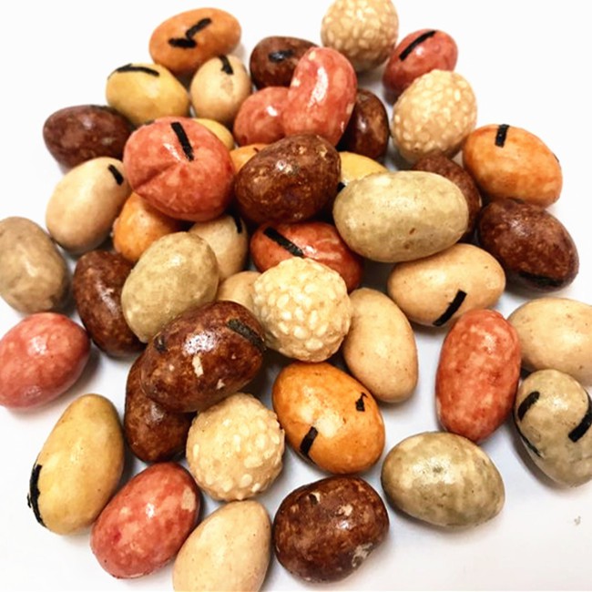 Supermarket Retailer Bag Soy Sauce Flavor Sesame Coated Peanuts