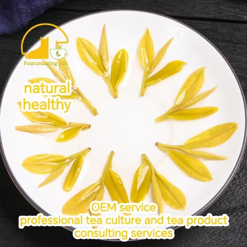 Fouramazingtea Golden Bud Huangjinya Green Tea Factory Wholesale Herbal Loose Leaf Pu'er/Puerh Instant EU Organic Black/Green/White/Oolong Tea Anticancer