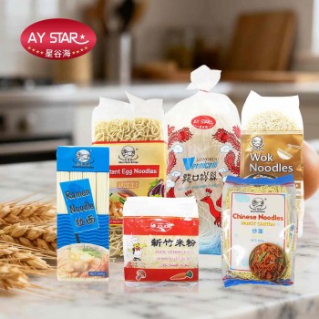 Bulk Halal Ramen Rice Vegetable Vegan Glass Dried Yellow Wheat Egg Noodles