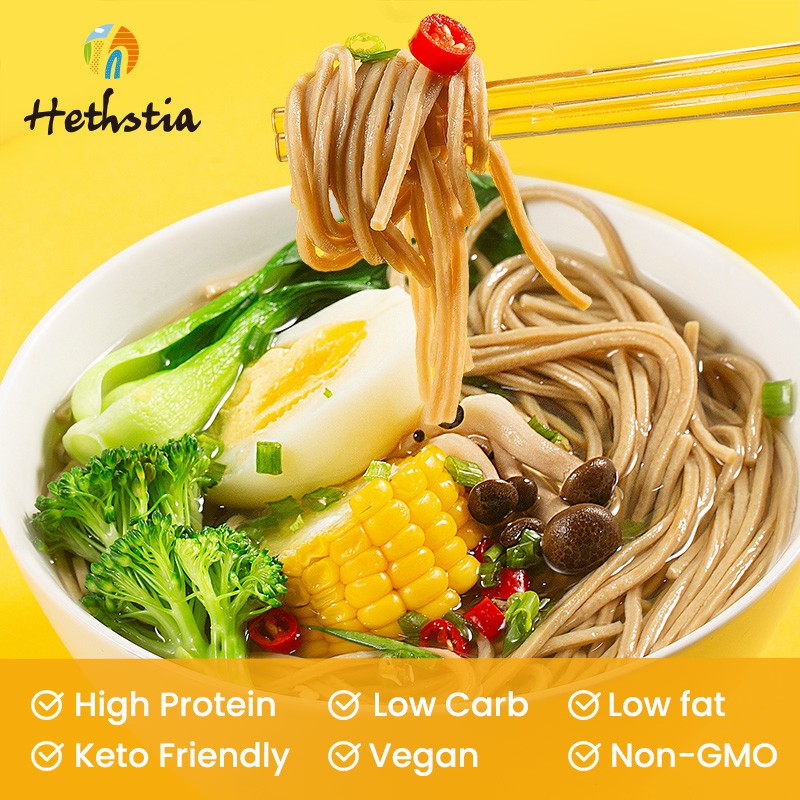 High-Protein Pasta Vegan Soy Plant-Based Low Carb Easy to Make Keto Friendly Pasta