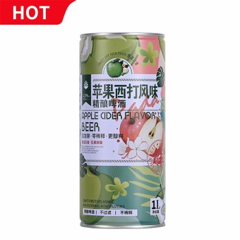 Hot Sale Custom OEM 1000ml Fresh Lime Double Fermentation Craft Beer in Cans