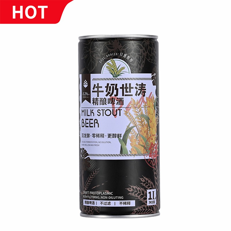 Hot Sale Custom OEM 1000ml Fresh Lime Double Fermentation Craft Beer in Cans