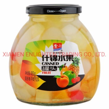 Well Packed Fruits Cocktail in Glass Jar