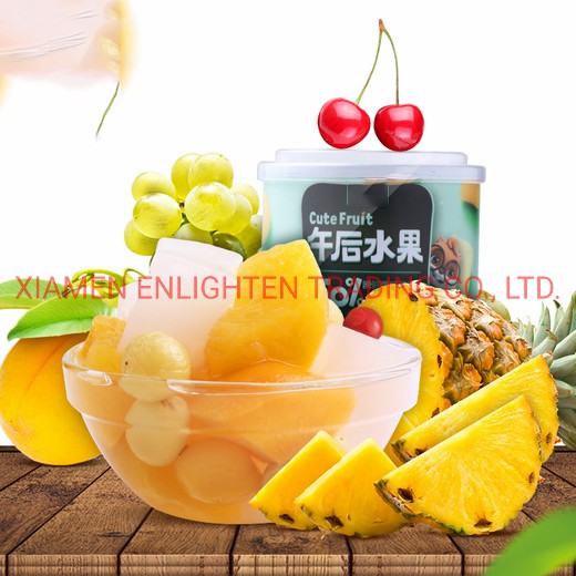 Well Packed Fruits Cocktail in Glass Jar