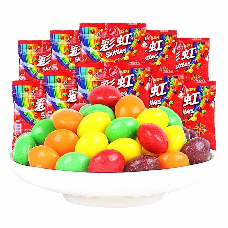 Wholesale Exotic Candy 40g Skittless Chewy Inflatable Candy Soft