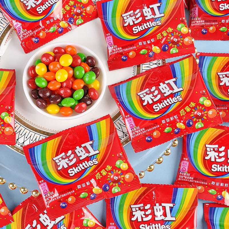 Wholesale Exotic Candy 40g Skittless Chewy Inflatable Candy Soft