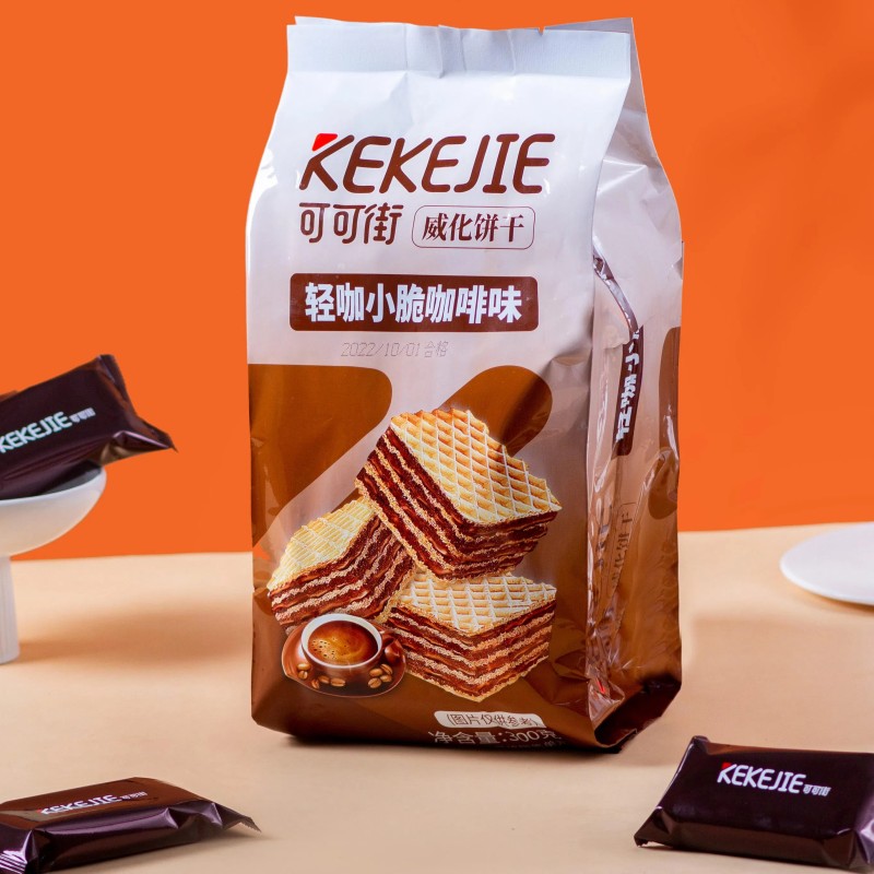 Crispy Wafer Biscuits Cheese Strawberry Yougurt Flavor Vitamin a Iron Fortified