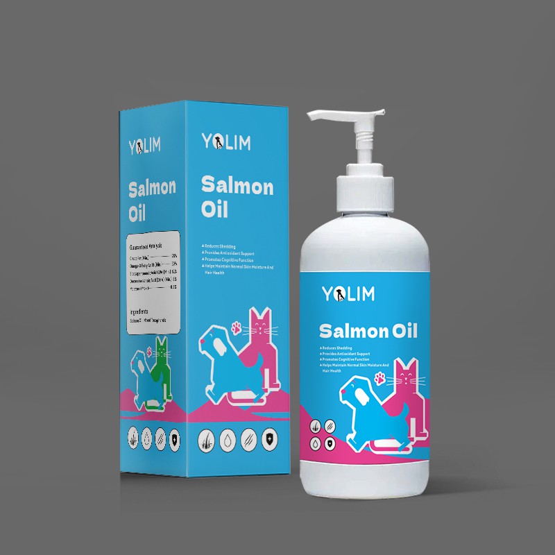 Salmon Oil for Dogs & Cats Helps Maintain Normal Skin Moisture and Hair Health