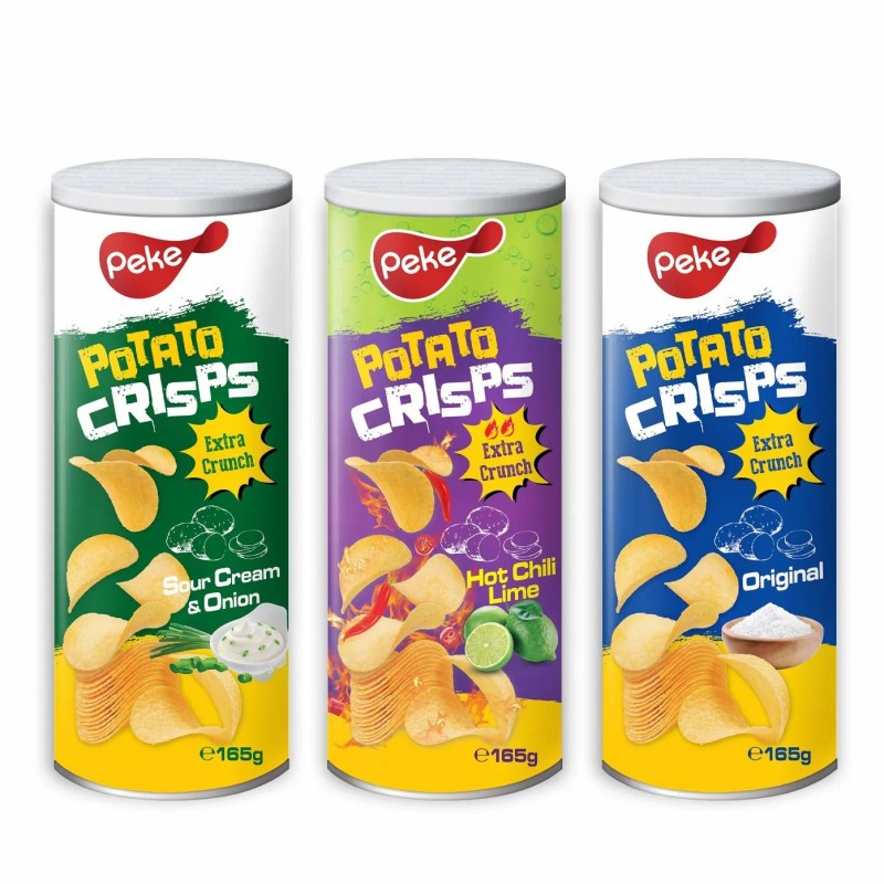 Peke Brand Chili Lime Potato Chips Takis Flavors - Hot Fire/Flamin Hot/Extreme Hot/Mexican Spicy Lemon