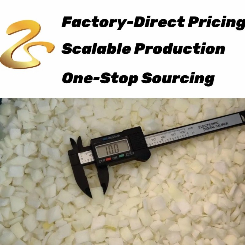 Competitively Price New Season IQF Frozen Vegetables White Onion Dices