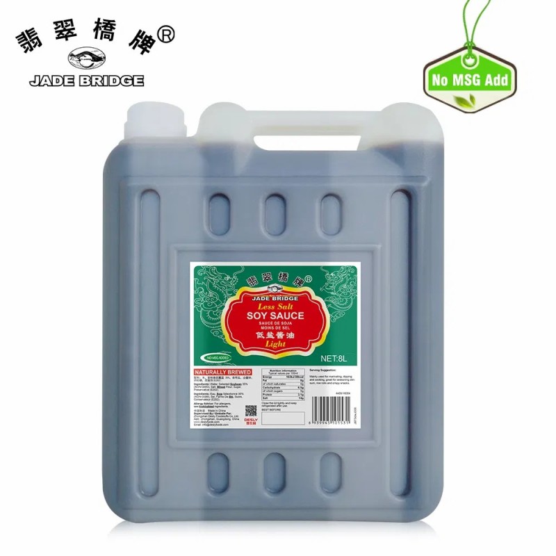 Traditional Less Sodium All-Purpose Seasoning Wholesale 625 Ml Jade Bridge Less Salt Light Soy Sauce