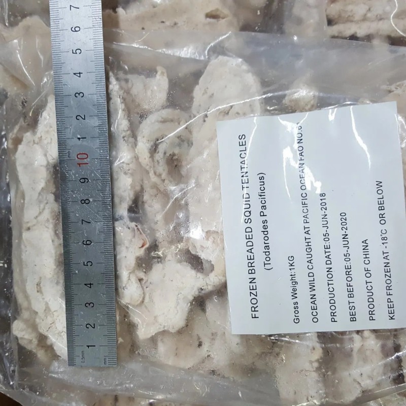 Frozen Breaded Squid Tentacles, IQF