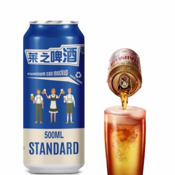 Factory Custom Beverage Manufacturer 500ml Brewing Malt Alcoholic Beverage Beer Extra Strong Carft Lager Light Wheat Beer in Cans