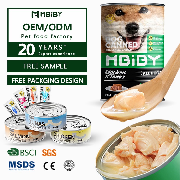 Free Sample/OEM/ODM High Protein Grain-Free Organic Wet Cat and Dog Can