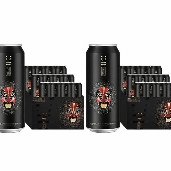 High-End Beer 500ml Chinese Cultural Elements Top Heritage Snow Beer Opera Mask Series in Aluminum Cans
