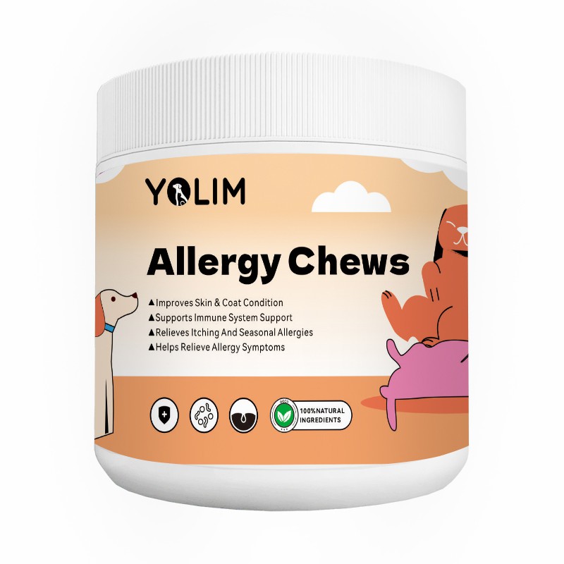 Allergy Chew Dogs Skin and Coat Health Seasonal Allergy Itch Relief Pet Supplement OEM