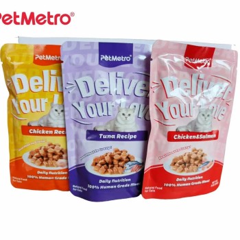 Bulk Packed Wet Cat Meal with Pure Natural Ingredients Chunk Gravy Pouch