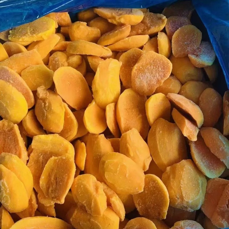 2025 New Season 100% Natural No Additive Organic IQF Frozen Mango Half Dice Slice BRC HACCP Halal Kosher Certified Custom Packaging Available