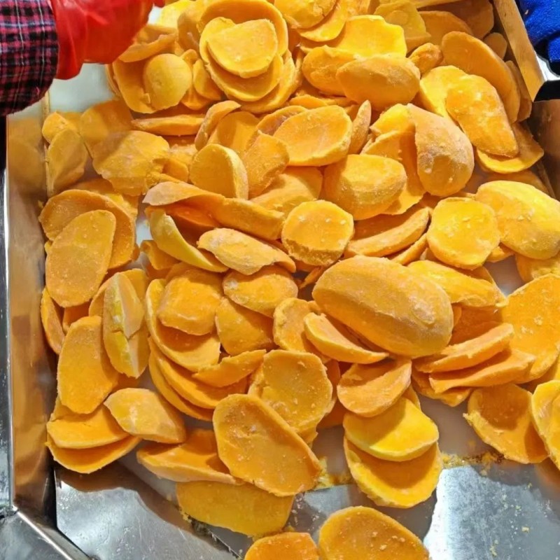 2025 New Season 100% Natural No Additive Organic IQF Frozen Mango Half Dice Slice BRC HACCP Halal Kosher Certified Custom Packaging Available