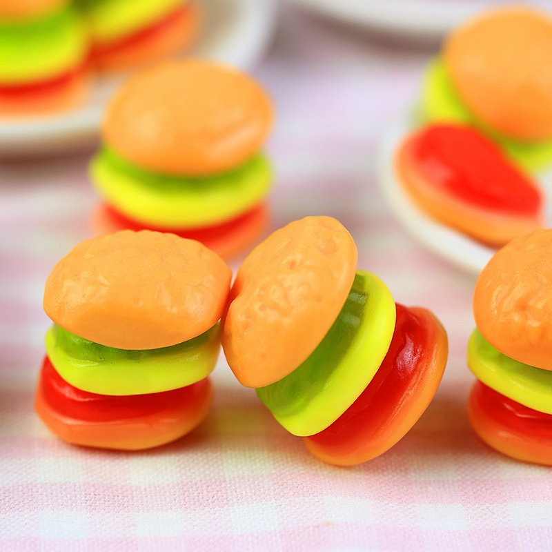 Big Hamburger Gummy Wholesale Halal Sweets Kids Candy