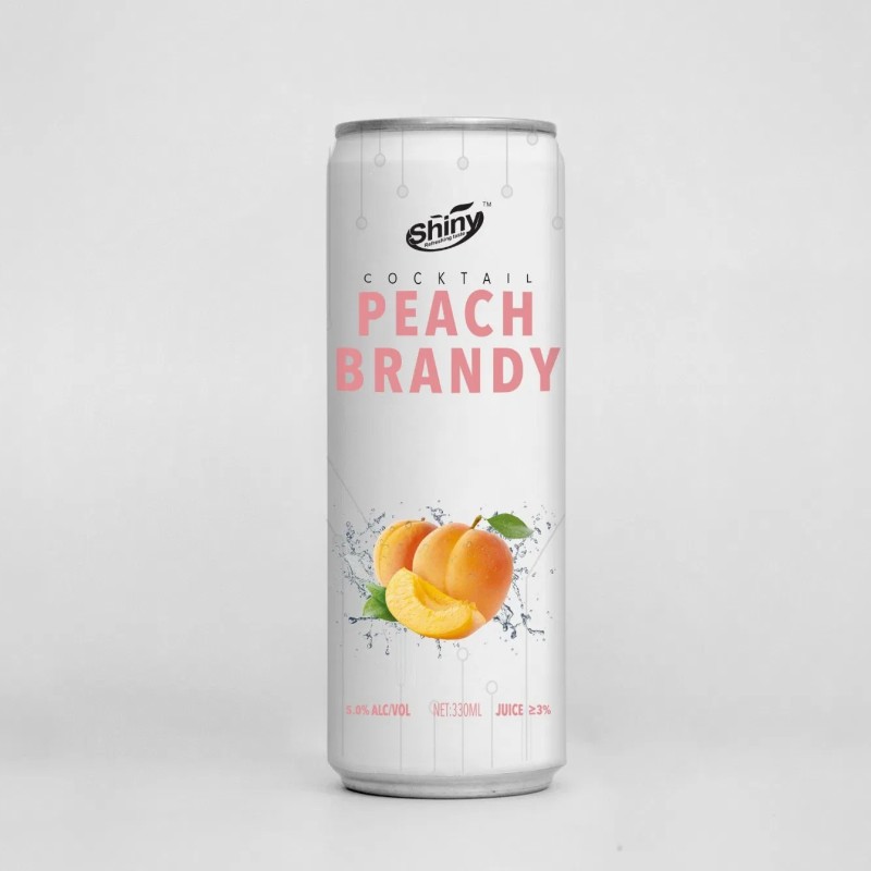 330ml Peach Brandy Cocktail with Blueberry Juice 3% and Alcohole 5%