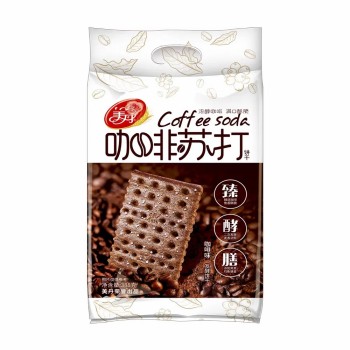 Hot Sale 388g Black Coffee Flavor Soda Cracker Coffee Soda Cracker