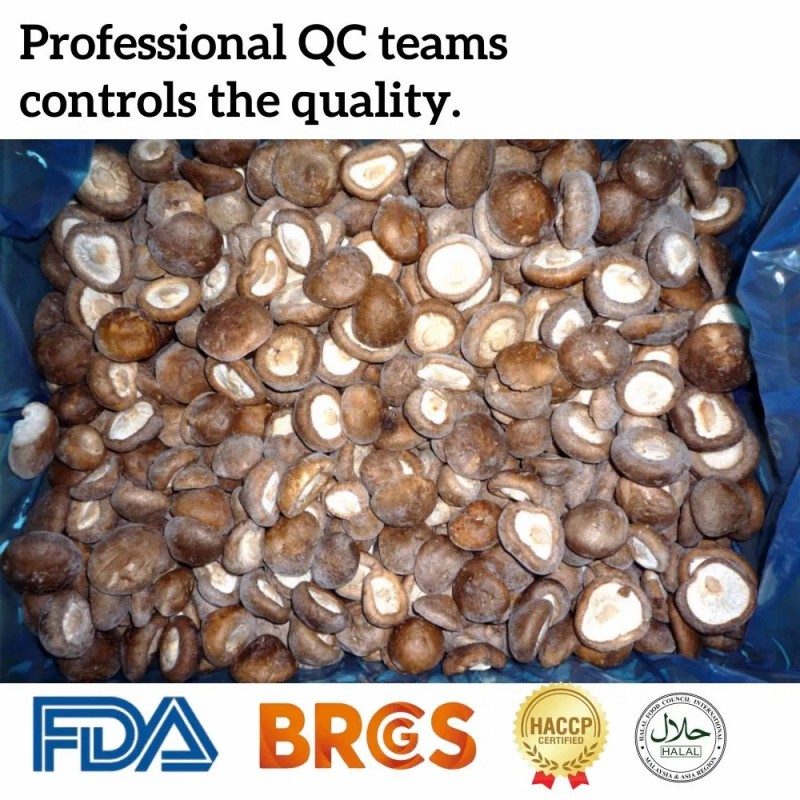 IQF Frozen Shiitake Whole Frozen Cultivated Mushroom